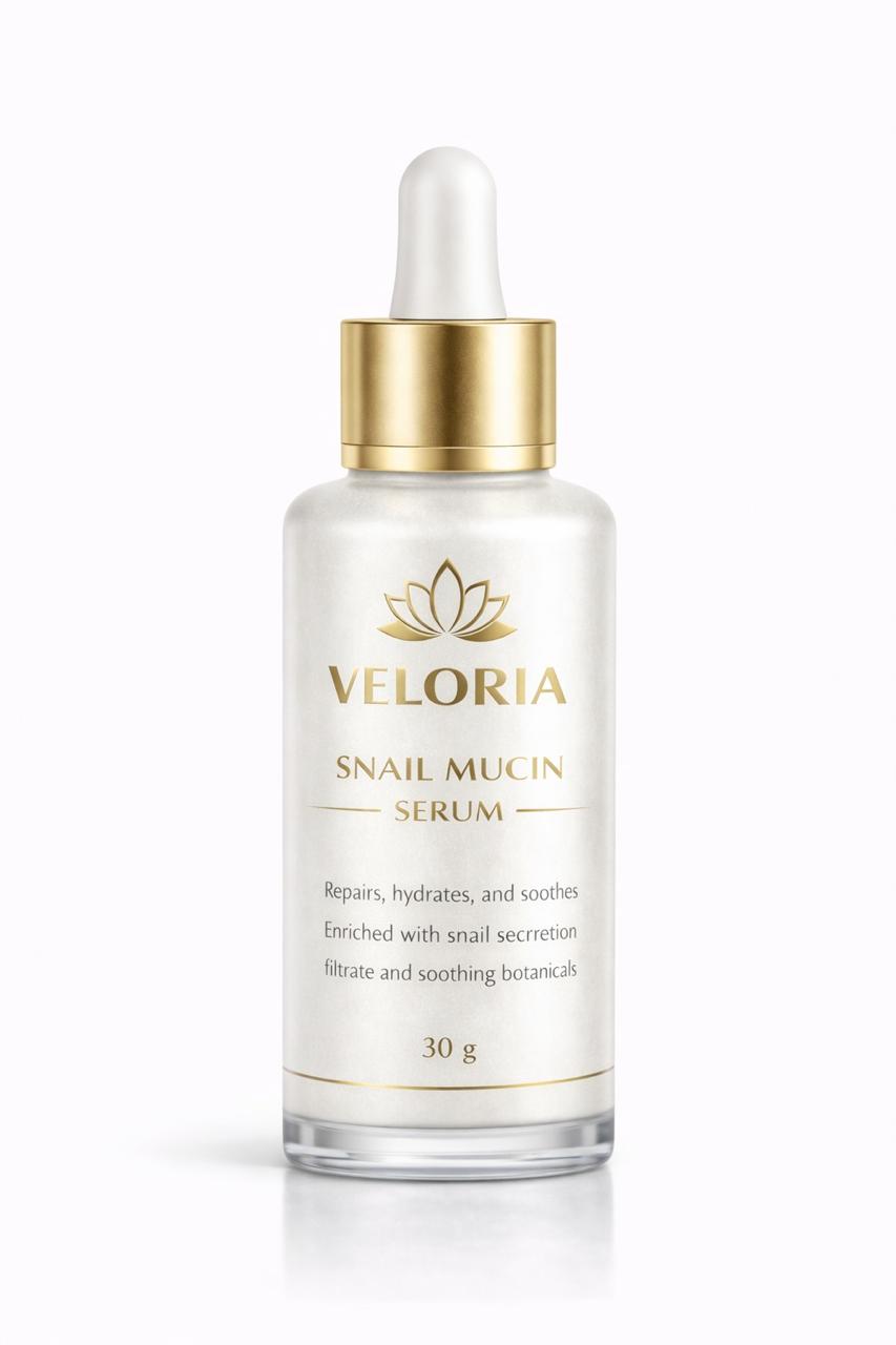 Veloria Snail Mucin Repair & Hydration Face Serum – Skin Barrier Recovery & Soothing Serum (30ml)