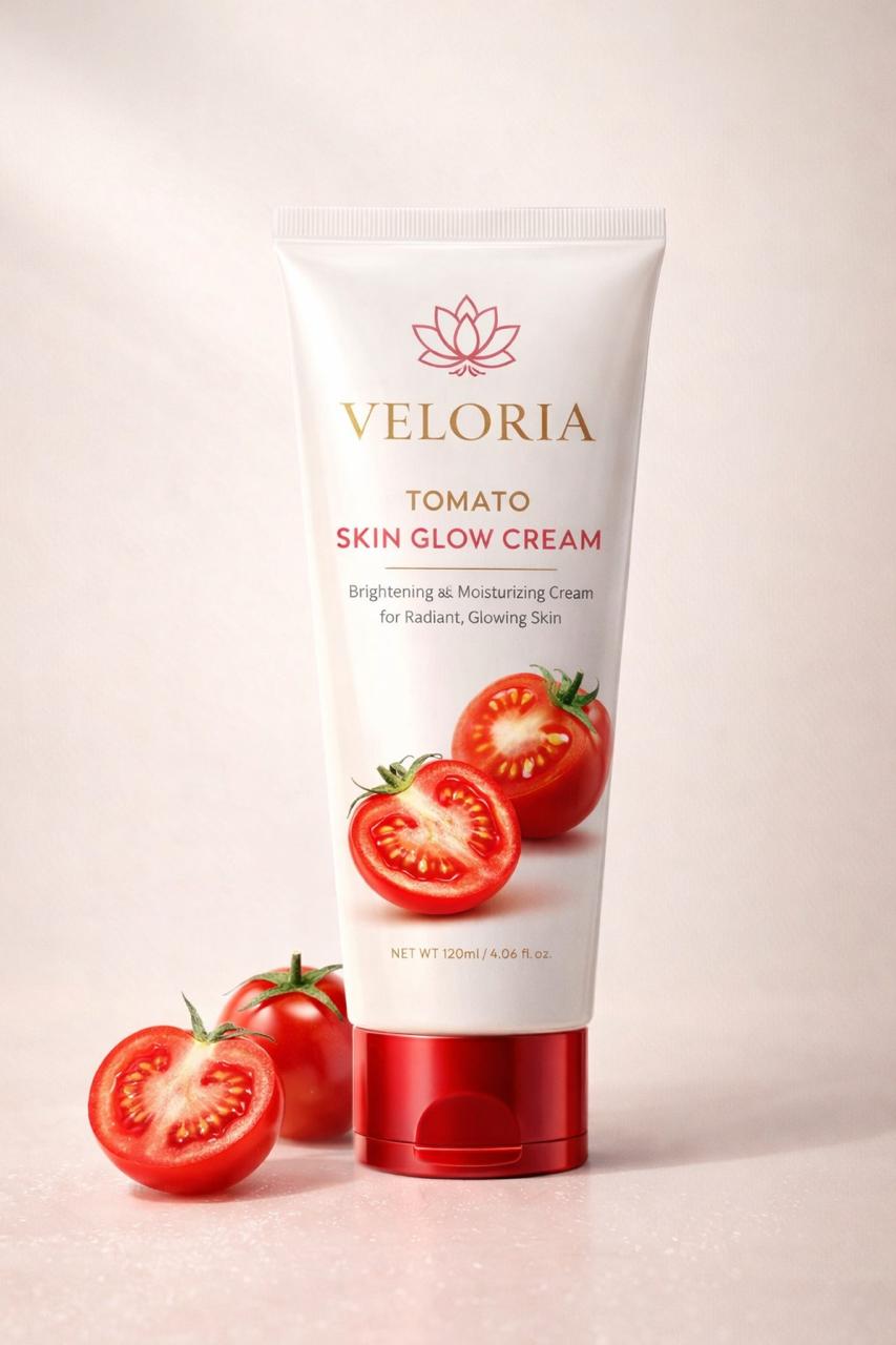 Veloria Tomato Skin Glow Brightening & Moisturizing Face Cream – Radiance Boost Hydration Cream (120ml)