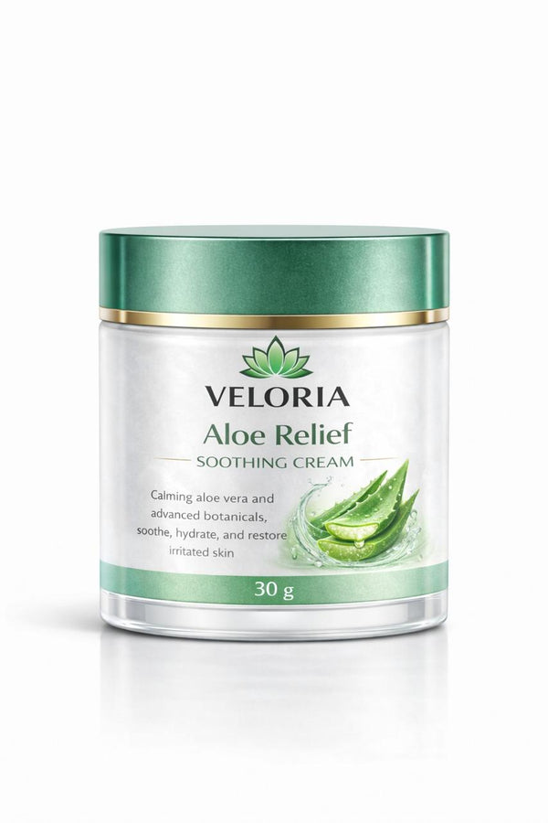Veloria Aloe Relief Soothing Cream – Calming, Hydrating & Skin Repair Formula (30g)