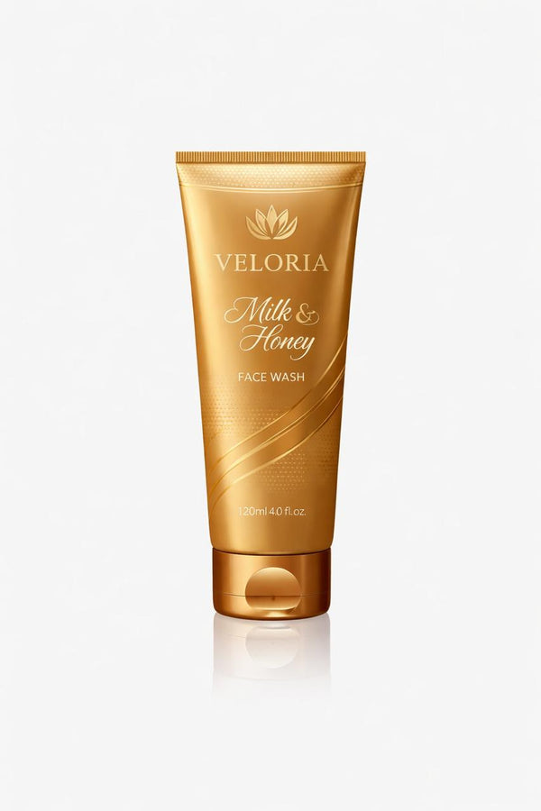 Veloria Milk & Honey Nourishing Face Wash – Deep Moisturizing Gentle Cleanser (120ml)
