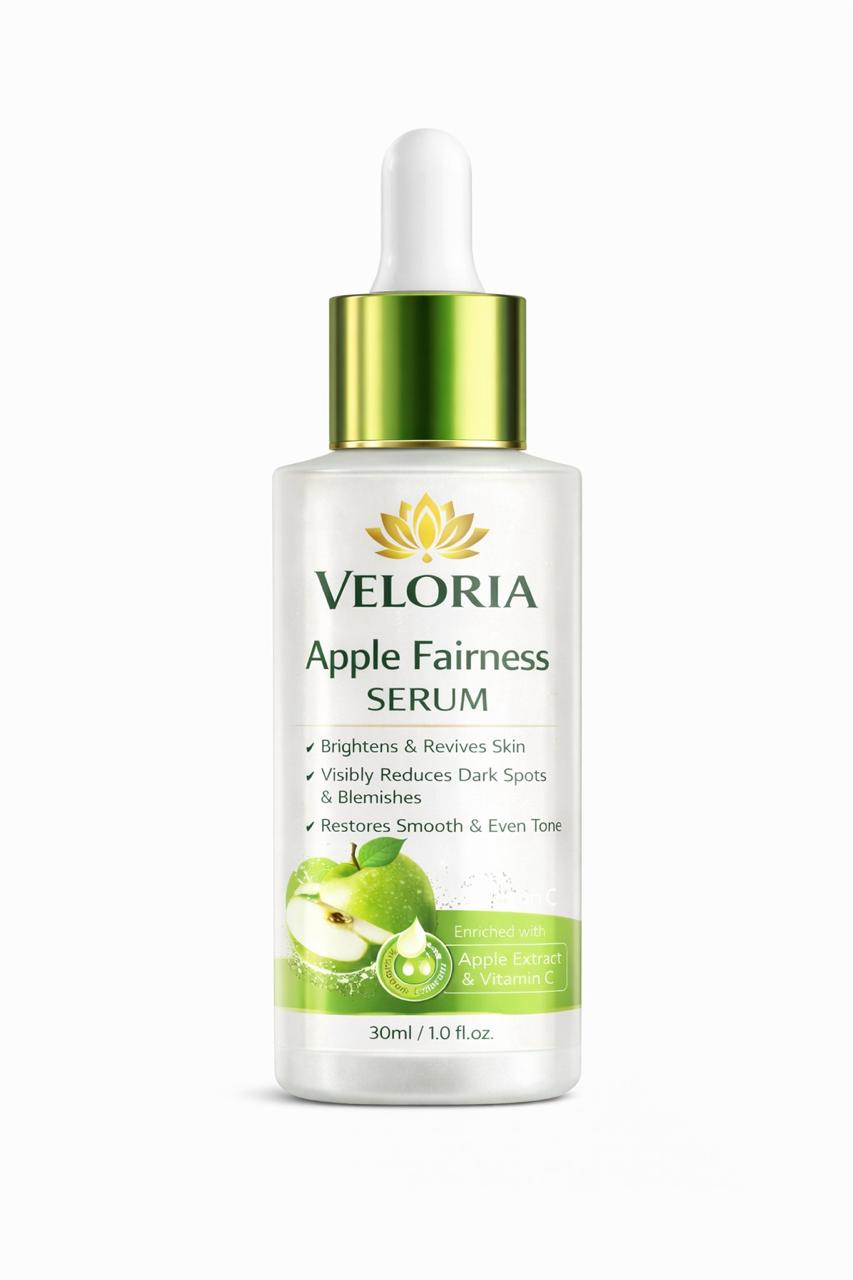 Veloria Apple Vitamin C Brightening Face Serum – Dark Spot Repair & Skin Glow Booster (30ml)