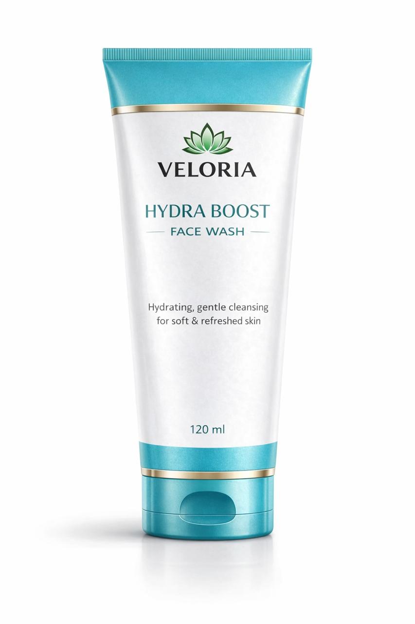 Veloria Hydra Boost Hydrating Face Wash – Moisture Lock Gentle Daily Cleanser (120ml)